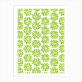 Lime Slices Art Print