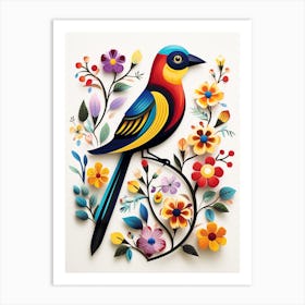Scandinavian Bird Illustration American Goldfinch 3 Art Print