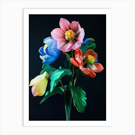 Bright Inflatable Flowers Hellebore 2 Art Print