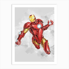 Iron Man Tony Stark Painting Art Print