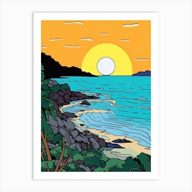 Minimal Design Style Of Seychelles 1 Art Print