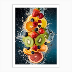 Fruit Splash Art Print