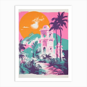 Capri In Risograph Style 4 Art Print