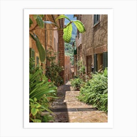 Fornalutx Narrow Street In A Village Mallorca Art Print