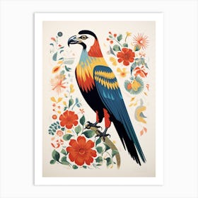 Scandinavian Bird Illustration Crested Caracara 4 Art Print