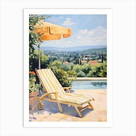 Sun Lounger By The Pool In Modena Italy Art Print