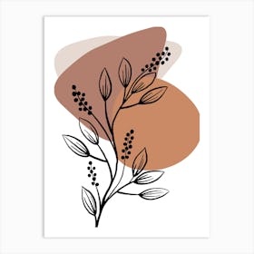 Abstract Floral Illustration , digital wall art, digital download wall art, digital printable wall art, modern wall art, abstract wall art, wall art for print, minimalist wall art, digital wall art. Art Print