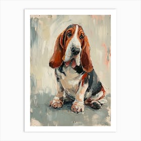 Basset Hound Acrylic Painting 2 Art Print