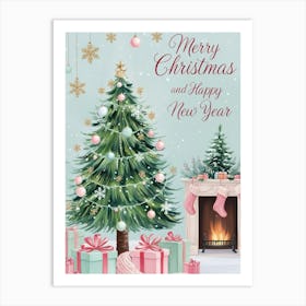 Merry Christmas And Happy New Year 5 Art Print