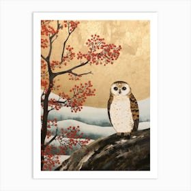 Bird Illustration Owl 4 Art Print