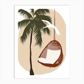 Swing Chair With Palm Tree Art Print