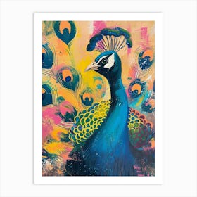 Peacock Painting Pattern Art Print