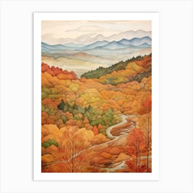 Autumn National Park Painting Smoky Mountains National Park Tennessee Usa 1 Art Print