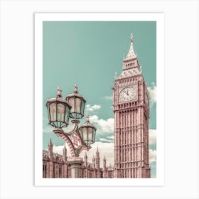 Elizabeth Tower London Urban Vintage Style Art Print