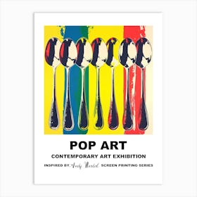 Poster Spoons Pop Art 4 Art Print