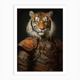 Tiger Art In Renaissance Style 1 Art Print