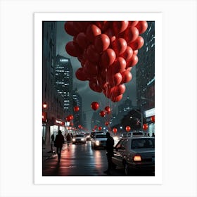 Red Balloons 1 Art Print