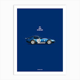 Cars in Colors, Shelby Daytona Coupe Art Print