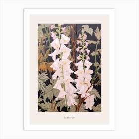 Flower Illustration Larkspur 2 Poster Art Print