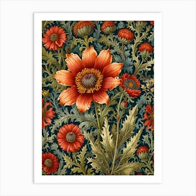 William Morris Floral Pattern 6 Art Print