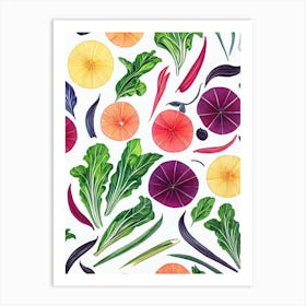 Swiss Chard Marker vegetable Art Print