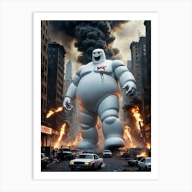 City of Ruin: The Giant Vengeful Rampage Art Print