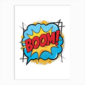 Boom Comic Speech Bubble Art Print