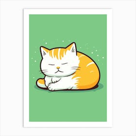 Cat Sleeping 1 Art Print