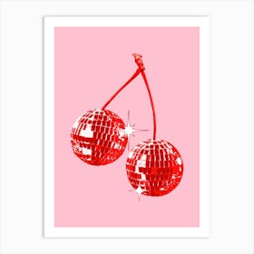 Disco Cherries Art Print