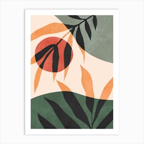 Botanical and tropical floral G Art Print