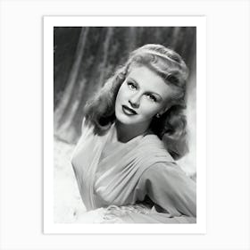 Portrait Of American Actor And Dancer Ginger Rogers Art Print