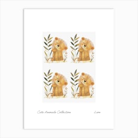 Cute Animals Collection Lion 3 Art Print