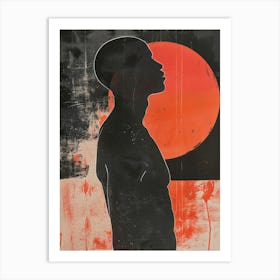 Silhouette Of A Man 2 Art Print