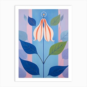 Bluebell 1 Hilma Af Klint Inspired Pastel Flower Painting Art Print