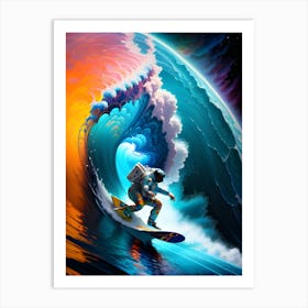 Surfer In Space 1 Art Print