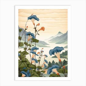 Asagao Morning Glory 1 Japanese Botanical Illustration Art Print