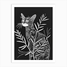 Ocicat Cat Minimalist Illustration 4 Art Print