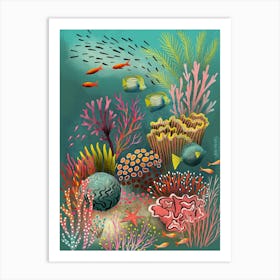 Coral Reef Sea Life Anemones Art Print