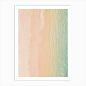 Ocean Waves On Sandy Beach Art Print