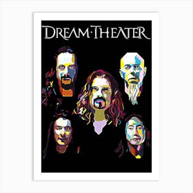 dream theater metal band music 3 Art Print