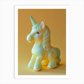 Pastel Toy Unicorn Portrait 2 Art Print