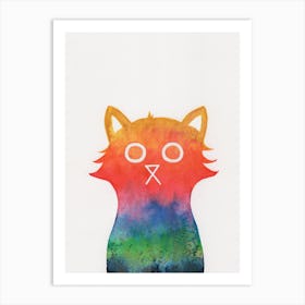 Positivity Cat Art Print