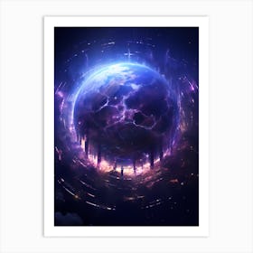 Earth In Space 7 Art Print