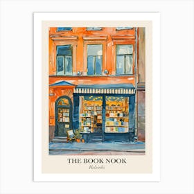 Helsinki Book Nook Bookshop 3 Poster Art Print