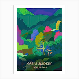 Great Smokey National Park Travel Poster Matisse Style 8 Art Print