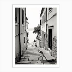 Rovinj, Croatia, Black And White Old Photo 2 Art Print