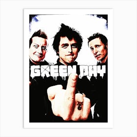 Green Day band music punk 1 Art Print