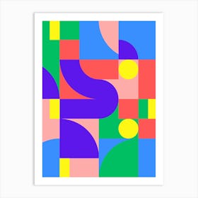 Abstract Geometric Shapes Art Print