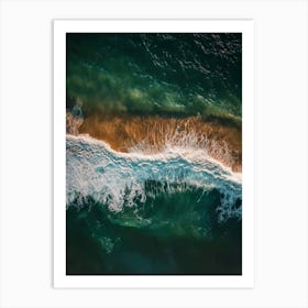 Aerial View Of The Ocean Art Print