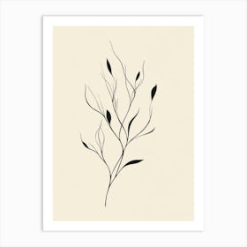 Branch With Leaves Art Print